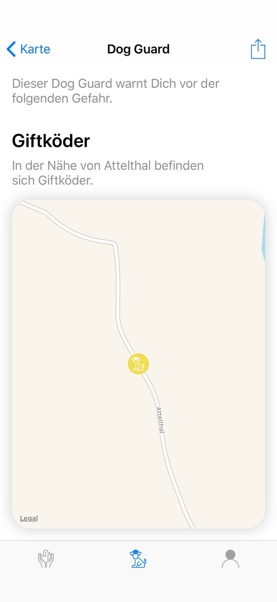 dogguardapp's tweet photo. Aus der Dog Guard App. Ein Dog Guard möchte dich warnen.

Giftköder - Erhöhte Aufmerksamkeit in der Nähe von Attelthal.

#dogguard #giftköder #giftköderalarm #giftköderschutz #giftköderwarnung https://t.co/eLZ6fDHAUI