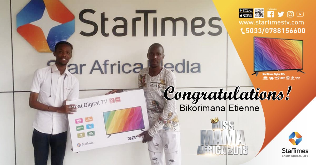 StarTimes Rwanda On Twitter Congratulations BikorimanaEtienne