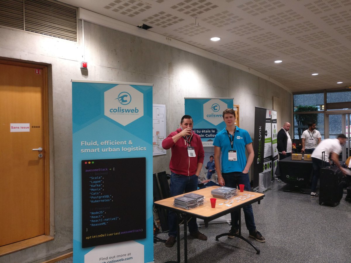 guizmaii's tweet image. Le stand @colisweb est prêt 🙂

#ScalaIO2018
