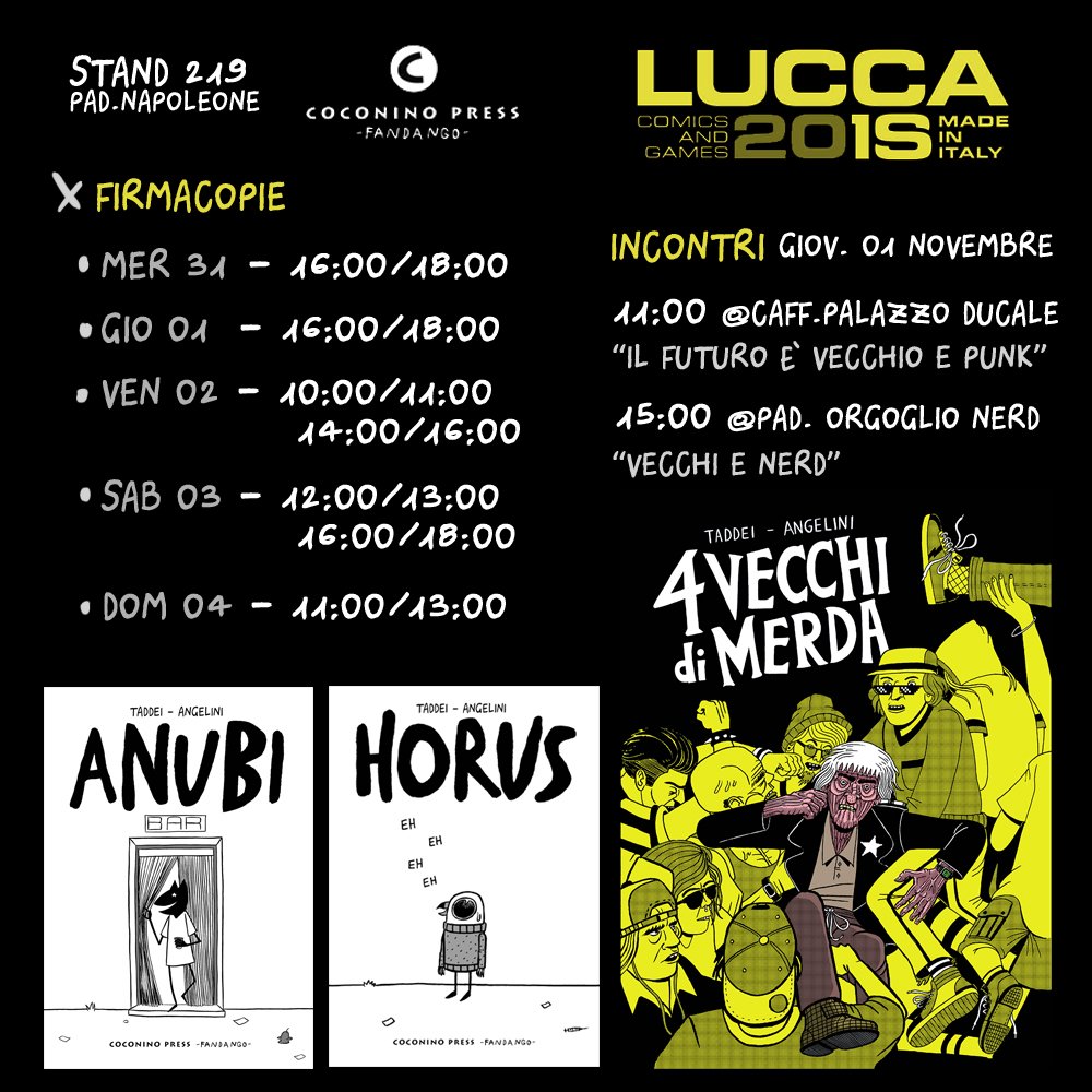 sim0ne_angelini's tweet photo. Dove trovarmi al Lucca Comics & Games 2018
@coconino_press @LuccaCandG @orgoglionerd
#4VDM #Horus #Anubi https://t.co/vyYwrhykUK