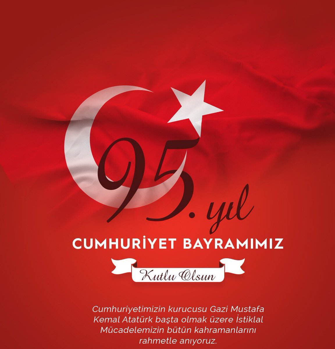 29 Ekim Cumhuriyet Bayramı Kutlu Olsun.
#29Ekim1923