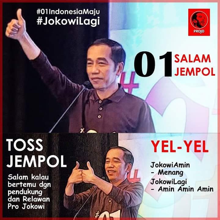 watuaye's tweet photo. #01JokowiLagi #SalamSatuJempol  #01indonesiamaju #2019JokowiMarufAmin https://t.co/6JQhVR9Y20