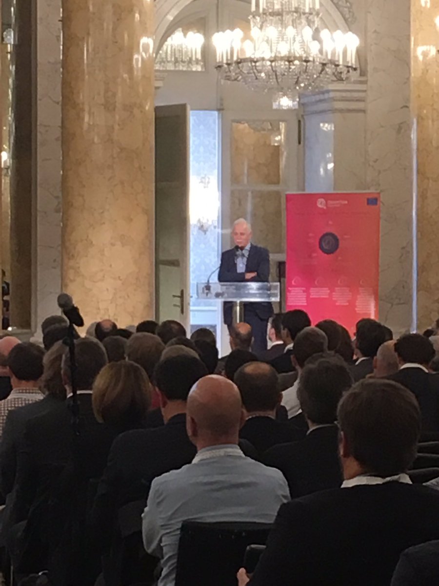 ICFOnians's tweet photo. #ICFOnians present at the Kick-off event of the @QuantumFlagship in Vienna with projects #civiquantum and #2dsipc!! Great event ahead!! https://t.co/Ory5hTUw7W