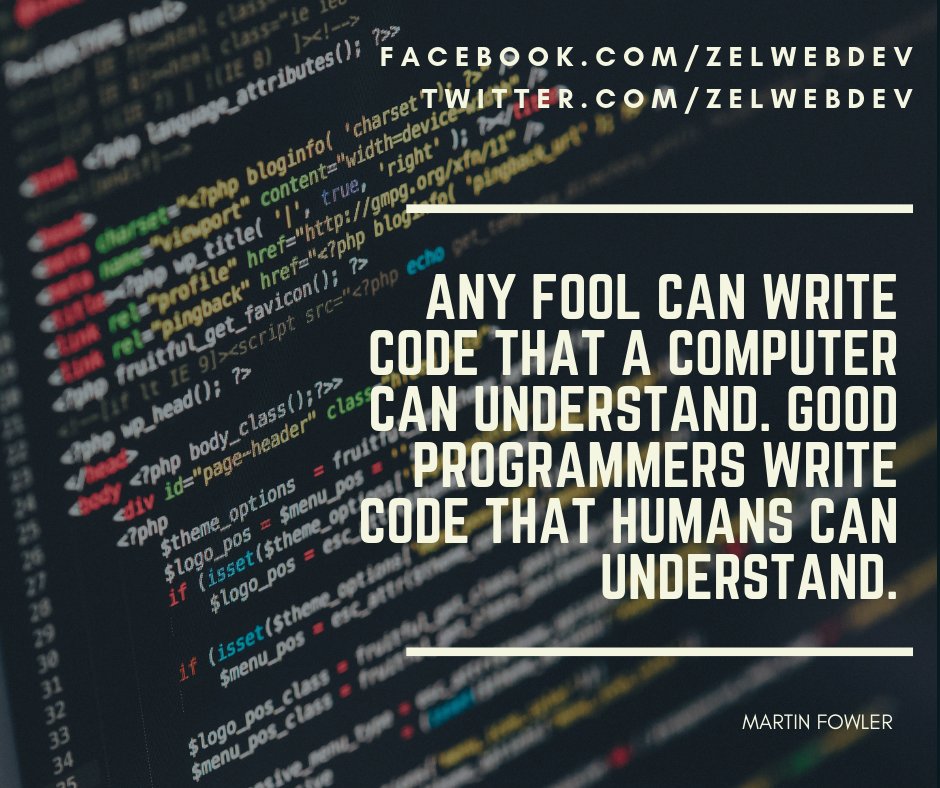 zelWebDev's tweet photo. It took me years to write code that a basic human can understand. And I'm still learning to optimize the way I code. That's my trait. I'm constantly learning to sharpen my skills. We never stop learning. #webdeveloper #programmer #zelwebdev #coding #learnprogramming https://t.co/GNv2FGKOzR