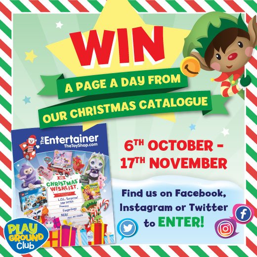 EntertainerToys's tweet photo. There's frost on the ground and the clocks have gone back... The countdown to Christmas is on! ❄️ How would you like to win Page 27 of our Christmas catalogue? Simply RT, tag a friend and enter your email 👉 https://t.co/ccWB629tDF Entries close at midnight! ⛄️🎅 https://t.co/0zwDj8blRB