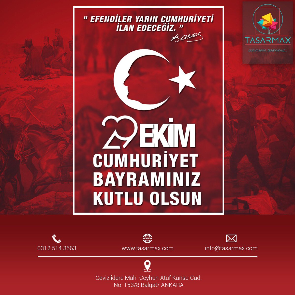 tasarmax's tweet photo. 29 Ekim Cumhuriyet Bayramınız Kutlu Olsun... https://t.co/Pc3mKvP2Em