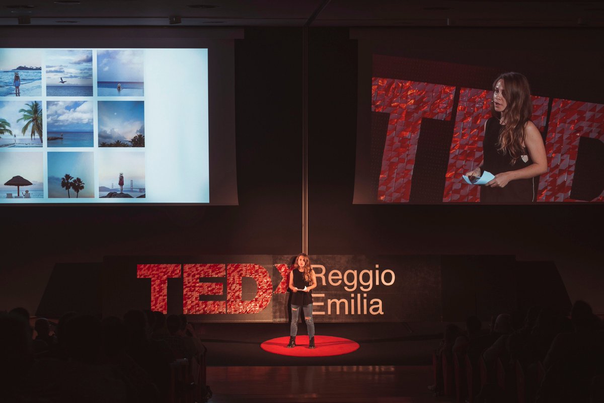 SaraMelotti's tweet photo. This happened yesterday, still can't believe I was there! 
A huge thank you to all the people at @TEDxREmilia for making one of my dreams come true 🙏 
photo by @Ire_Ferri https://t.co/JPtaO3Vzwe