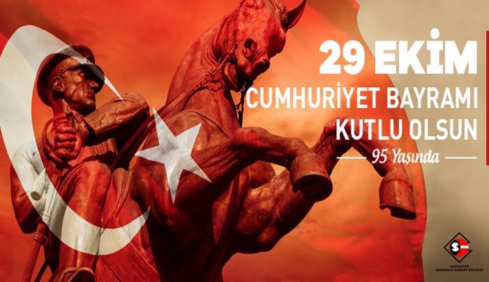 Cumhuriyet 95. Yaşında 🇹🇷 
29 Ekim Cumhuriyet Bayramımız Kutlu Olsun.
GAOSB Yönetim Kurulu Başkanı
Deniz KÖKEN