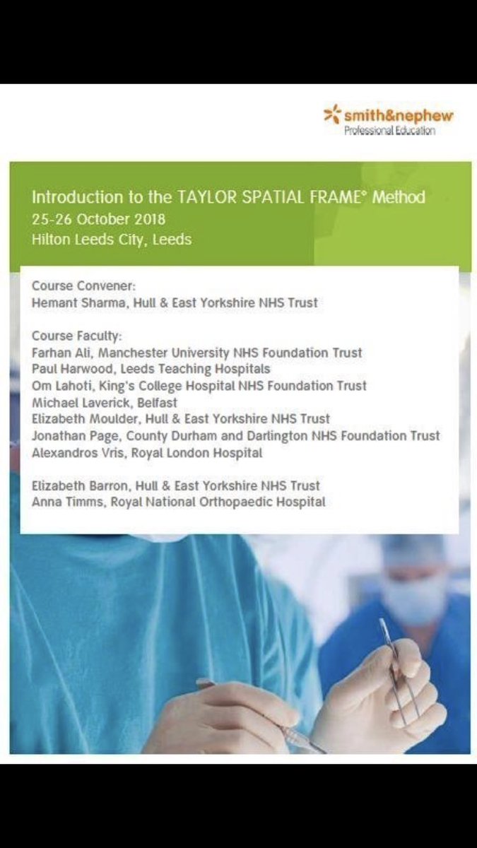 <a href="/londonbonejoint/">londonbjc</a>’s Om Lahoti was teaching in Leeds last week at the <a href="/SmithandNephew/">SmithandNephew</a>  course #OrthopedicSurgery #orthopaedics