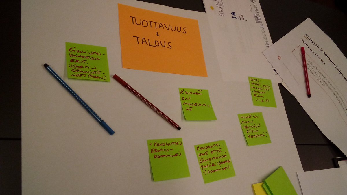 SATELYkeskus's tweet photo. #Kasvupalvelu'jen #yrityspalvelu'jen työpajassa kehitetään. #kasvupalvelut #johtaminen #tuottavuus #markkinointi #asiakkuudet #uudistuminen https://t.co/8wMRo5Bjyx