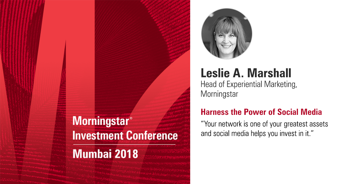 in_morningstar's tweet photo. .@LeslieAMarshall (Head of Experiential Marketing, #Morningstar) shed some light on how #socialmedia can be used to create stronger #engagements with clients at #MICIN #MICINHighlights https://t.co/xDXngAtsEc