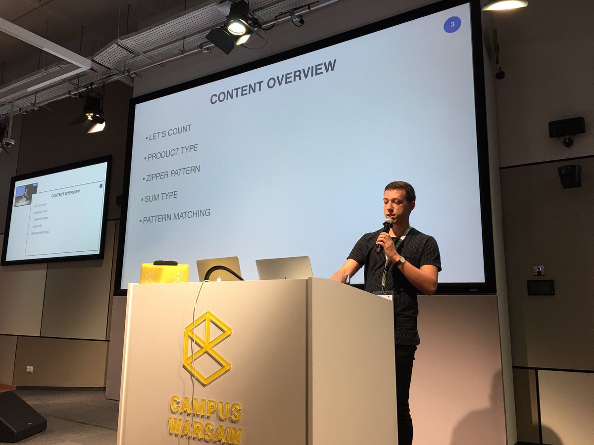 vivensio's tweet image. Oh whoa @WadonMarcin is blowing my mind with his talk on Algebraic Data Types! 🤯 #ConFrontJS