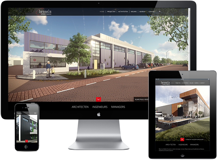 De nieuwe website voor Bessels Architecten is opgeleverd! Neem een kijkje op bessels.com. Bezoek nextdoormedia.nl voor meer projecten. #cmsmadesimple #maatwerk #website