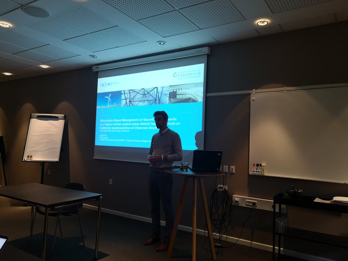 sebnem's tweet photo. Next up @ManuTheEnergy explaining their R&D with projects and #stromdao utilizing maturing and new technologies in optimal accord. https://t.co/RsMBsVdRAX