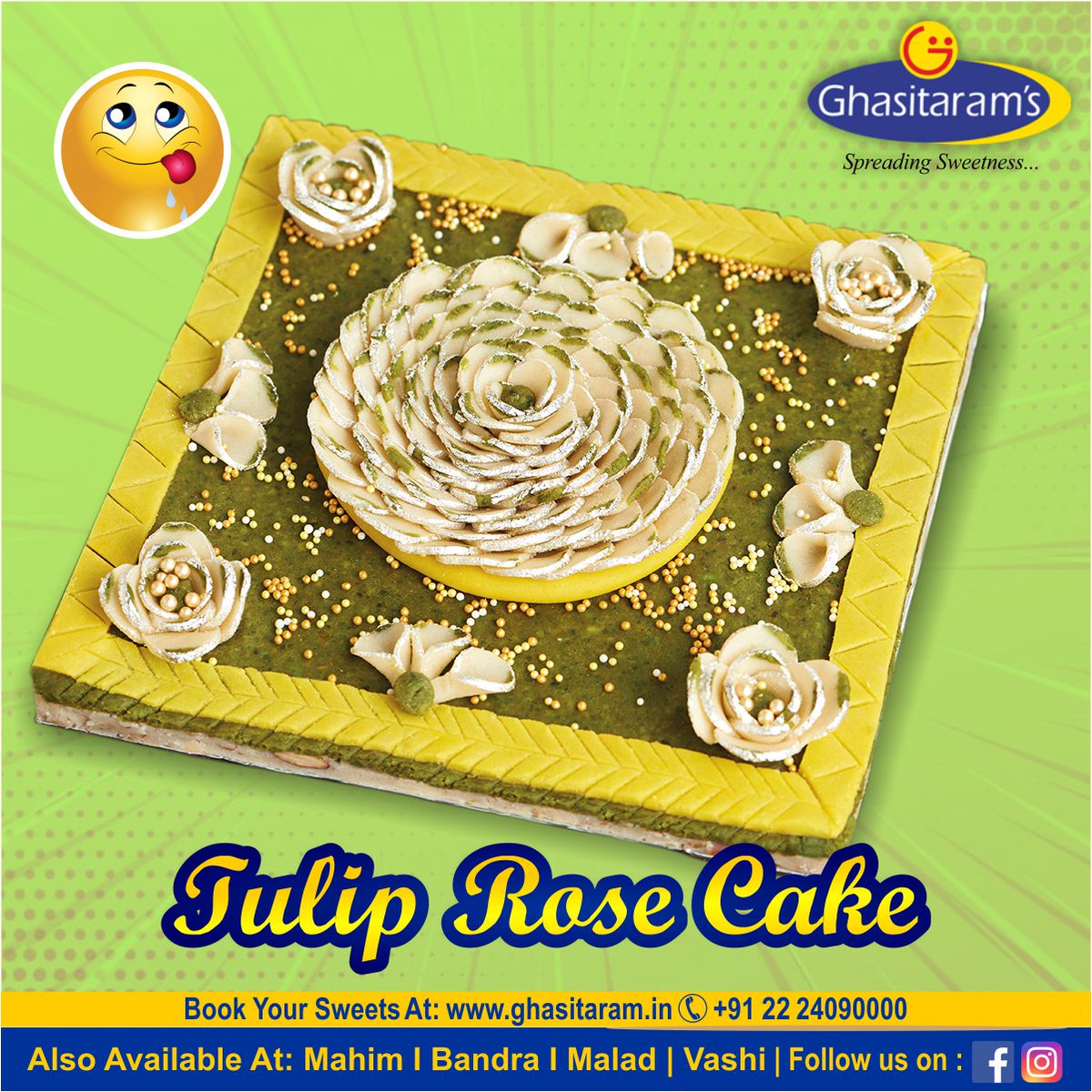 P_Ghasitaram's tweet photo. Every Celebration Calls For Something Special
@P_Ghasitaram Delicious #TulipRoseCake
Order Now: +91 22 24090000 
Buy Now: https://t.co/0L0j22hP0X
#PunjabiGhasitaram #mumbai #mahim #ghasitaram #Bandra #Vashi #Sweets #Sweetlovers #mumbaikars #thanekars #sweetoholic #Cake #SweetCake https://t.co/J9wHUumklg