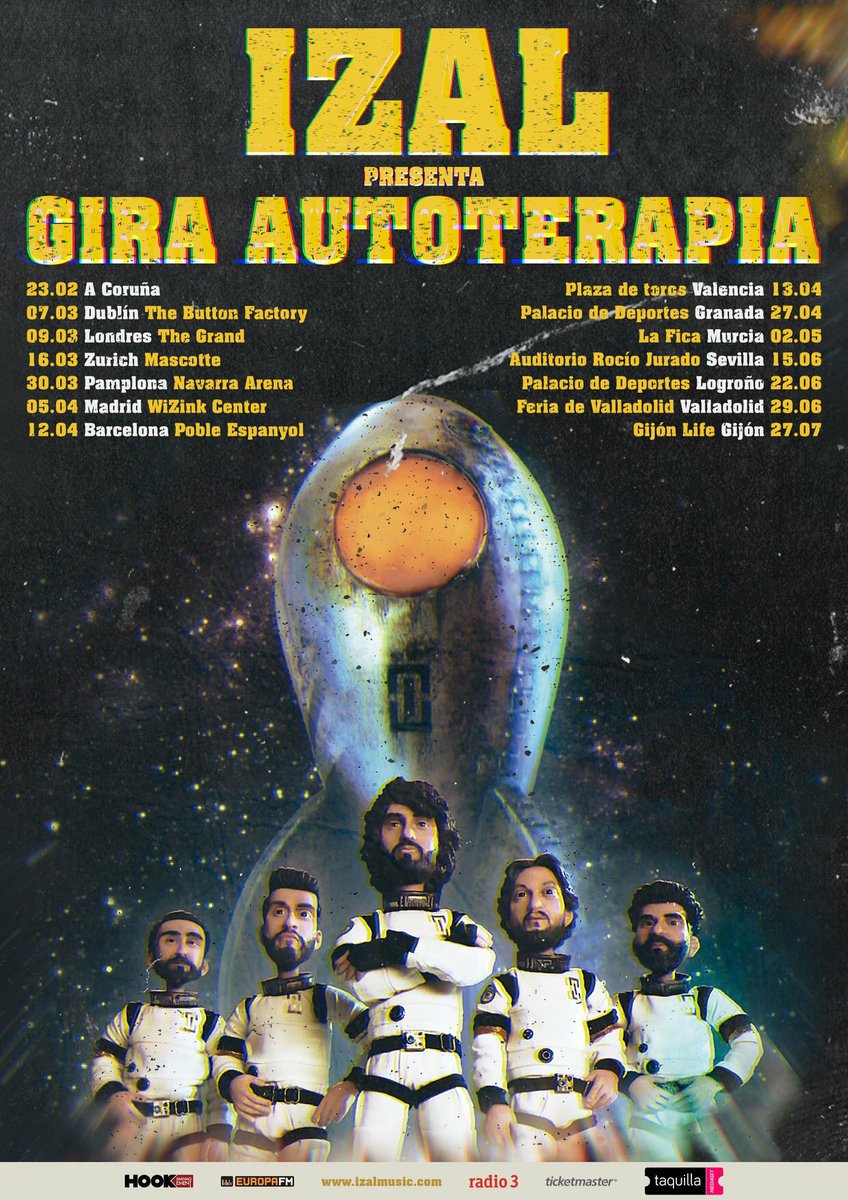 La gira #autoterapia de <a href="/IZALmusic/">IZAL</a> ya está aquí 😍 Tenemos todas las fechas, ciudades, precios y entradas para los conciertos de la banda en 2019...¡sé el primero en hacerte con la tuya! 🎉 ➡ bit.ly/2ffsx1R