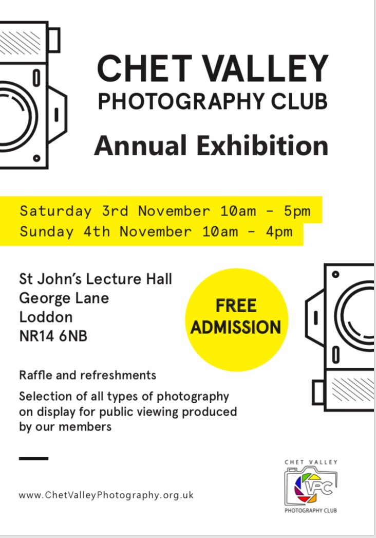 CareShareSmile's tweet image. Don’t miss #CVPC annual #photography exhibition on 3rd and 4th November in #Loddon - come and see life from a new perspective 📸 ***Free Entrance*** @edp24