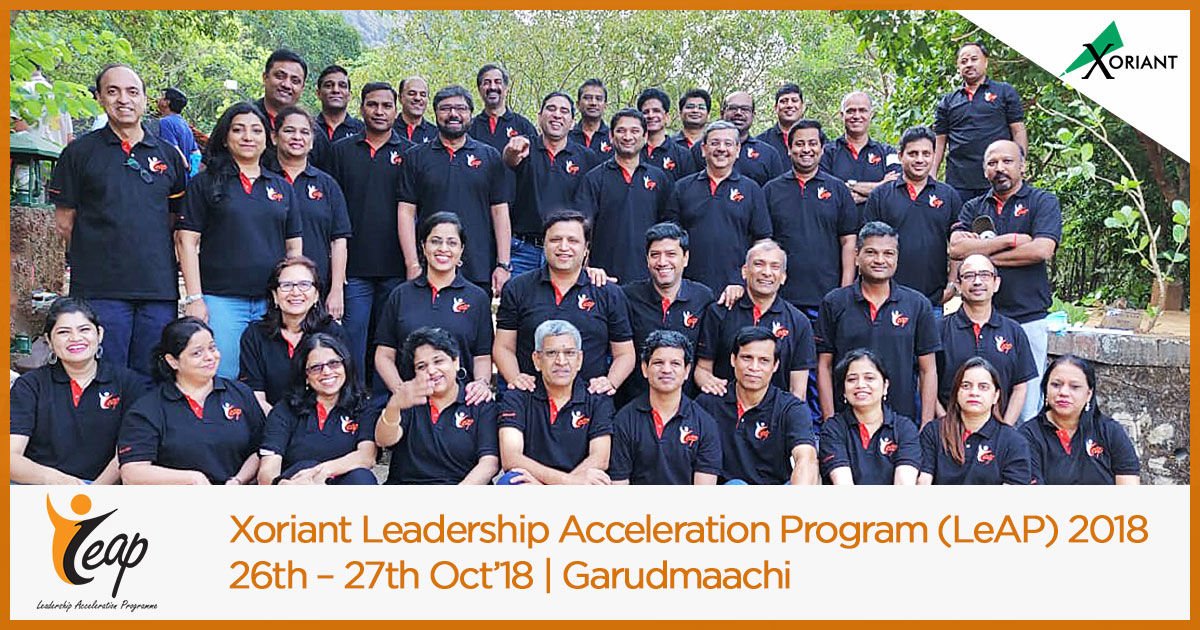 Xoriant's tweet photo. Xoriant Leaders collaborated for the 2-day Annual Leadership Conclave - LeAP 2018 at Garudmaachi for insightful discussions, introspections and innovative reflections to take Xoriant to the next level. #LEAP #LEAP2018 #LeadershipProgram #BelongAtXoriant https://t.co/CuF7Aq2itu