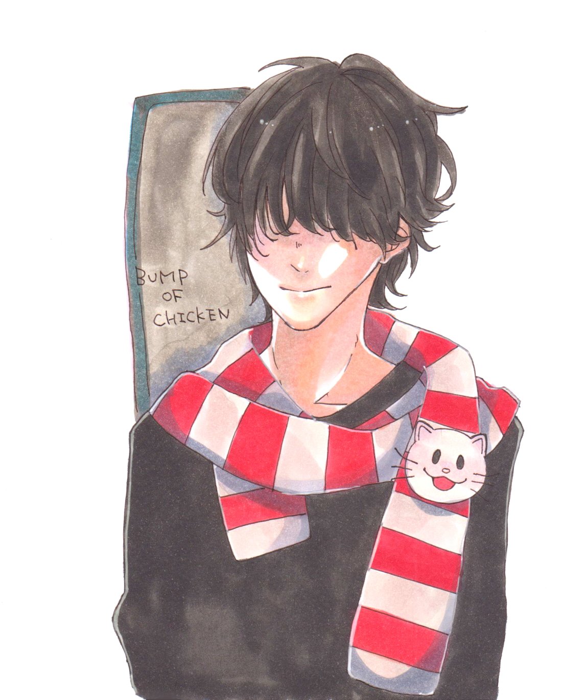 Acca Wooden Doll フォレストページ Bumpofchicken 藤原基央 コピック イラスト 描いてみた ニコルがまいてるマフラーをかいてみたけど マフラーの巻き数がおかしい件は目を瞑る T Co Tt79tj6866 Twitter