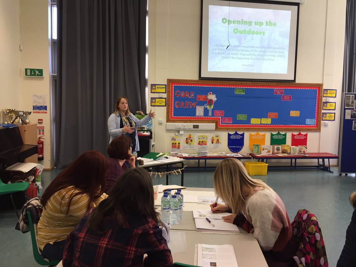 ndeducation's tweet photo. Today we are at at @AberbargoedPS to launch our #Outdoor #School Training led by Joanne Philips.
Delegates will take part in a series of activities designed to give practical ideas that can be adapted to fit the needs of any primary school class.
#ndTraining #outdoorlearning https://t.co/2TCXwipa2o