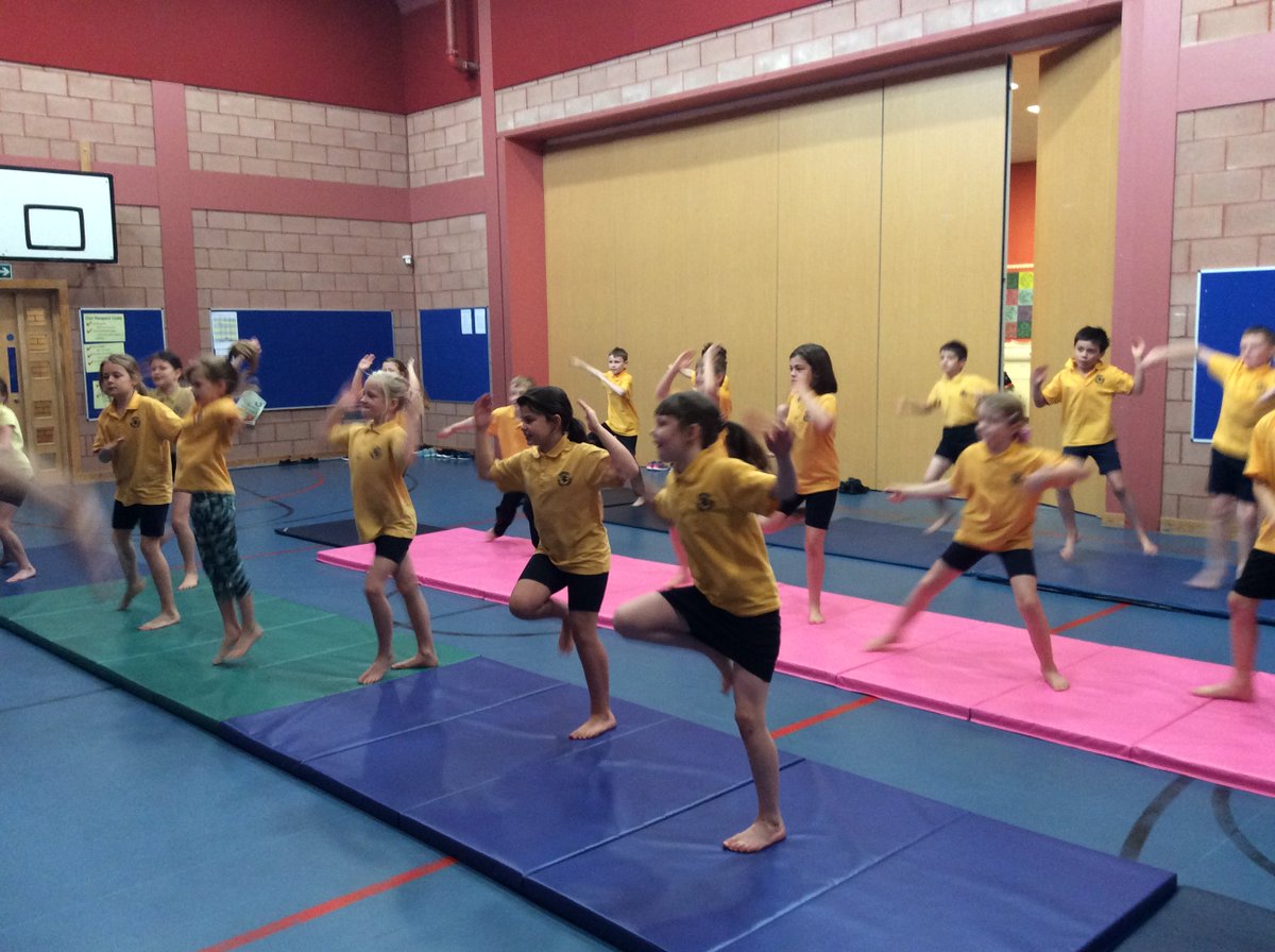 DunningPS's tweet photo. P5/6 had a great start this morning with @Pirrie_Perform teaching us the beginnings of Acrodance.  We loved it! https://t.co/I9FNNx88q0