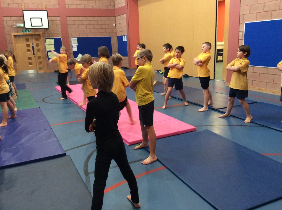 DunningPS's tweet photo. P5/6 had a great start this morning with @Pirrie_Perform teaching us the beginnings of Acrodance.  We loved it! https://t.co/I9FNNx88q0