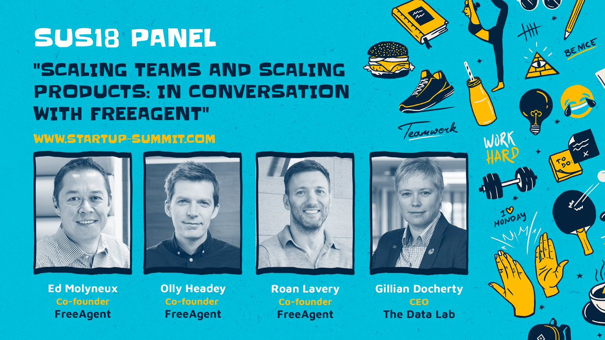 Closing the Main Stage at #SUS18 we're delighted to be joined by all 3 co-founders of Scottish startup success story <a href="/freeagent/">FreeAgent</a> &amp; the ever amazing <a href="/DataLabScotland/">The Data Lab</a> CEO <a href="/GillianDoc/">Gillian Docherty CBE FRSE</a>! 

We're expecting lots of amazing insight here!

Final Release tickets ➪ startup-summit.com/tickets