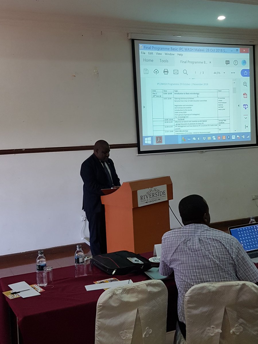 shaheenmehtar's tweet photo. Opening by Andrew Likaka Director Quality Improvement Govt Malawi. Passionate about #IPCWASH and mother and child safety! https://t.co/UNhMU0RHQ7