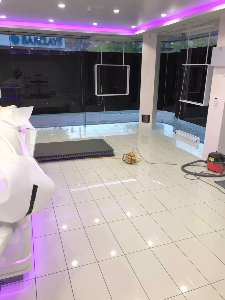 High end dentist complete, stunning results from our expert team. Porcelain tiles and floor prep. #tilingcontractorslondon