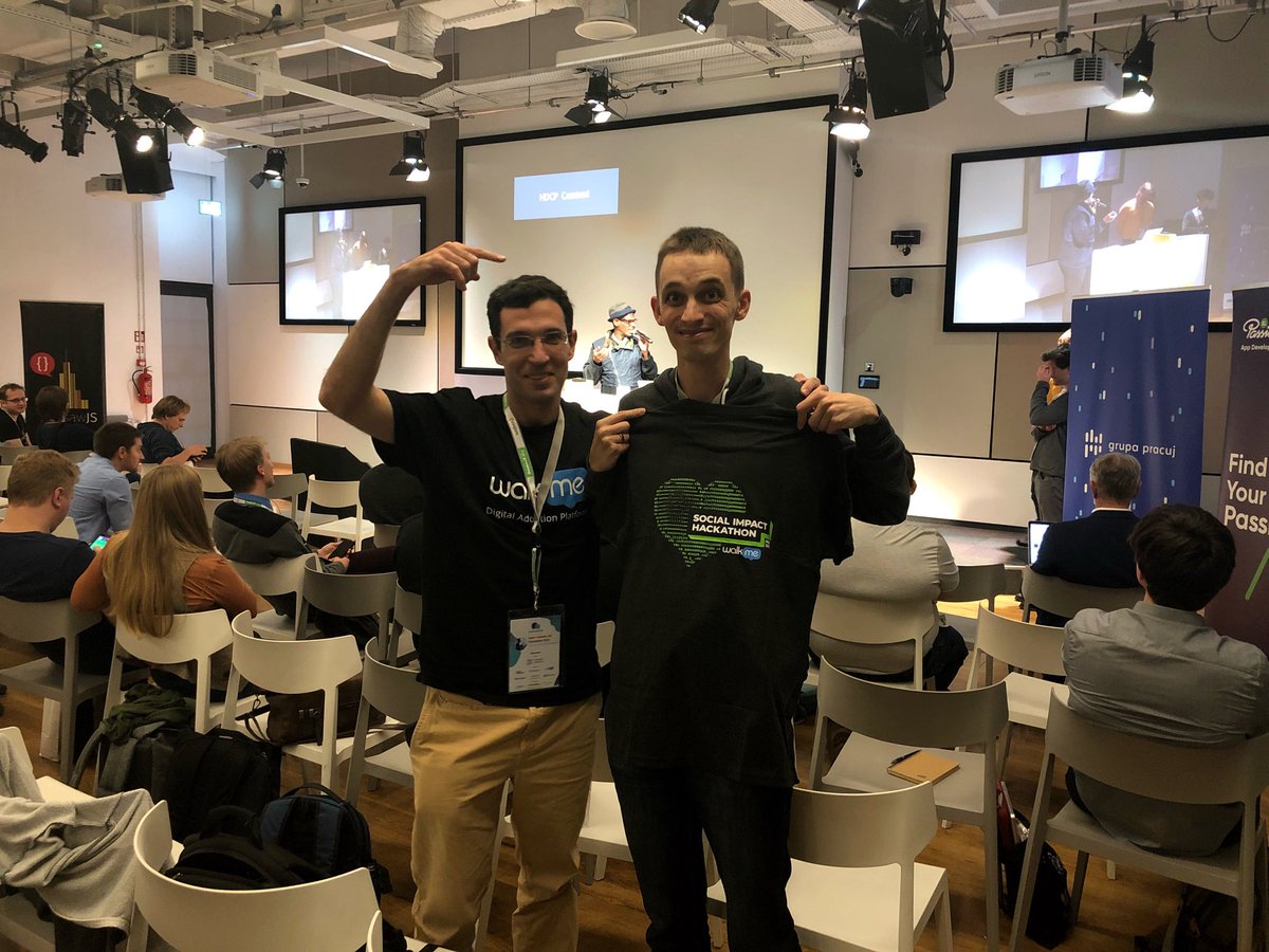 jakozaur's tweet image. Won @WalkMe contest at #ConFrontJS organized by @YonatanKra .
