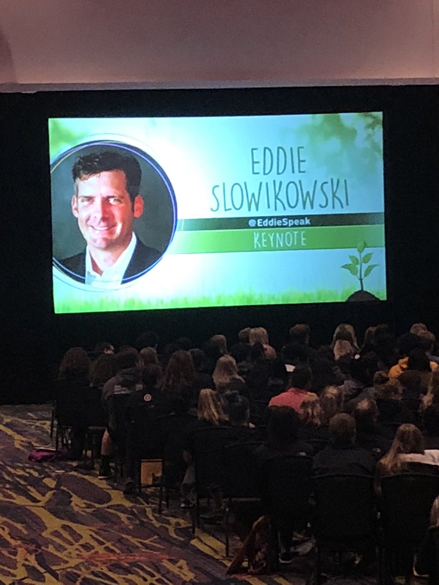 Keynote speaker, Eddie Slowikowski, educating us on what student leadership in our schools looks like. #WinEachDay #IASC