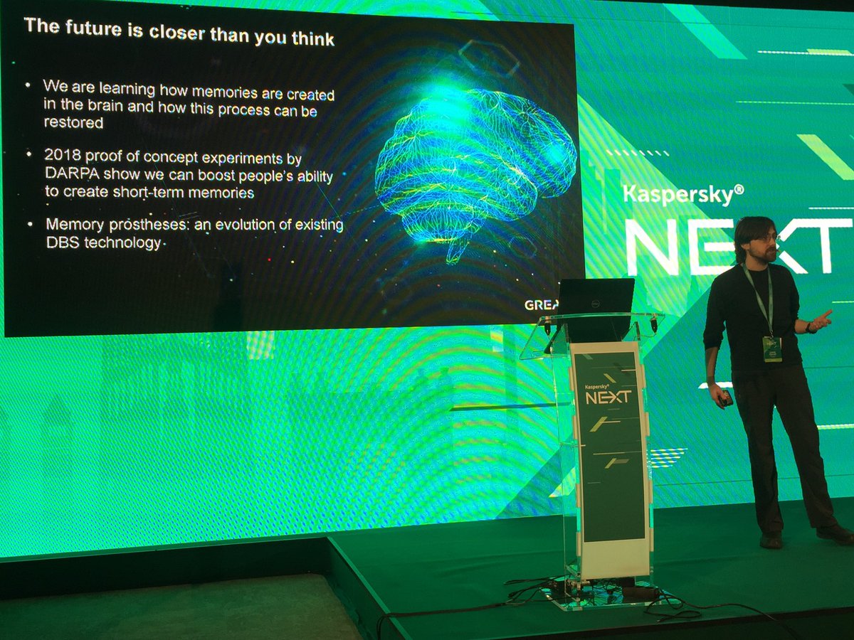 AmlecHouse's tweet photo. “The future is already here, it’s just not widely distributed yet” - implications of #memorycontrol, #brainimplants and vulnerabilities of #cyber attack or compromise - #KLNext #DmitriGalov #LauriePycott https://t.co/3ZU8yCJZ6N