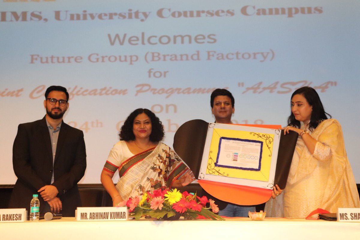 imsuc_campus's tweet image. AaSHA’ -The Joint Retail Certification Program was organized by IMS Ghaziabad (University Courses Campus) in association with Future Group (Brand Factory).
#imsghaziabad
#futuregroup
#brandfactory
#CIACawarded