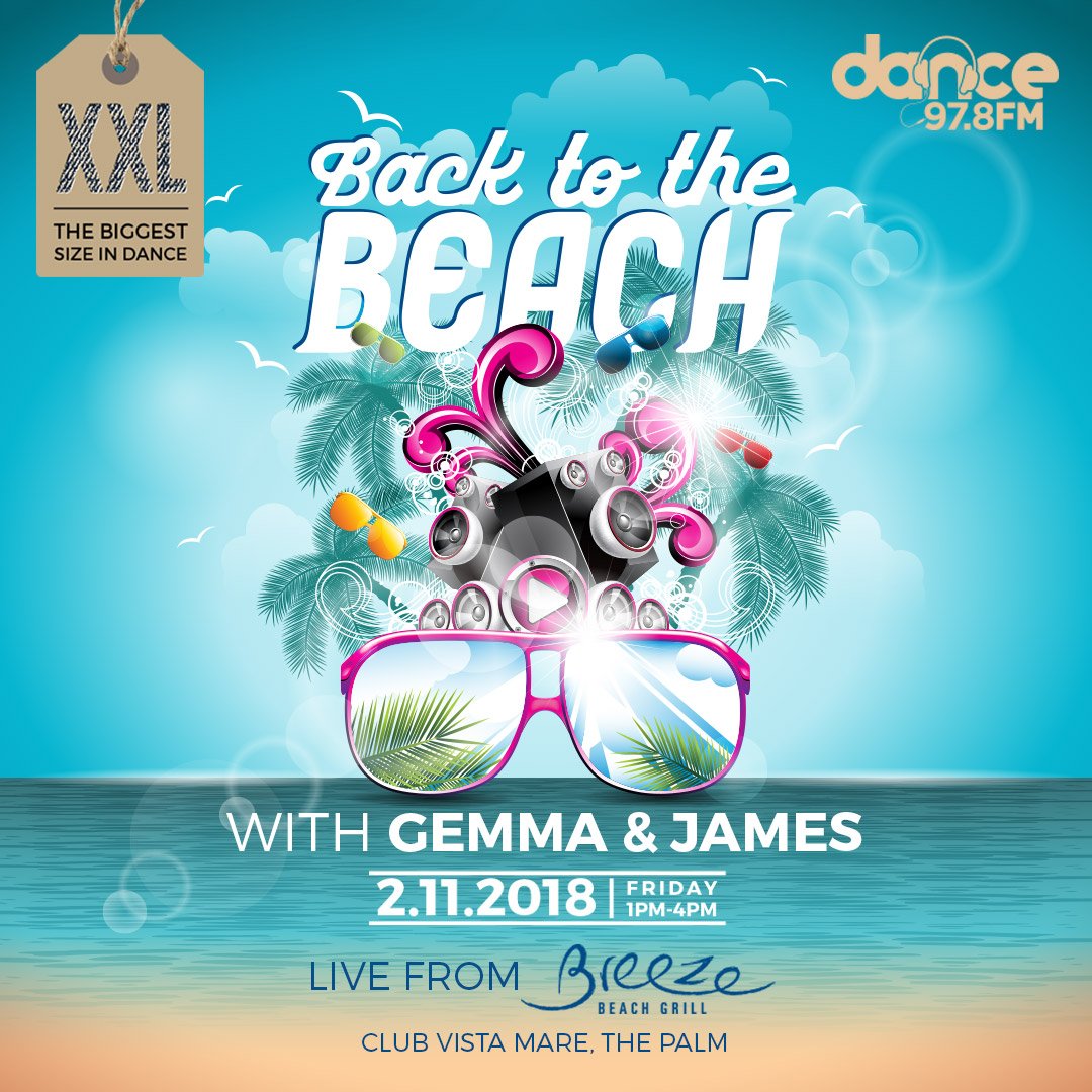 Back To The Beach! 🌊
Listen to the Vibe with Gemma and Drive with James all this week to win passes for you and two friends to join the XXL crew this Friday the 2nd of November live from the Breeze Beach Grill, Club Vista Mare, The Palm.