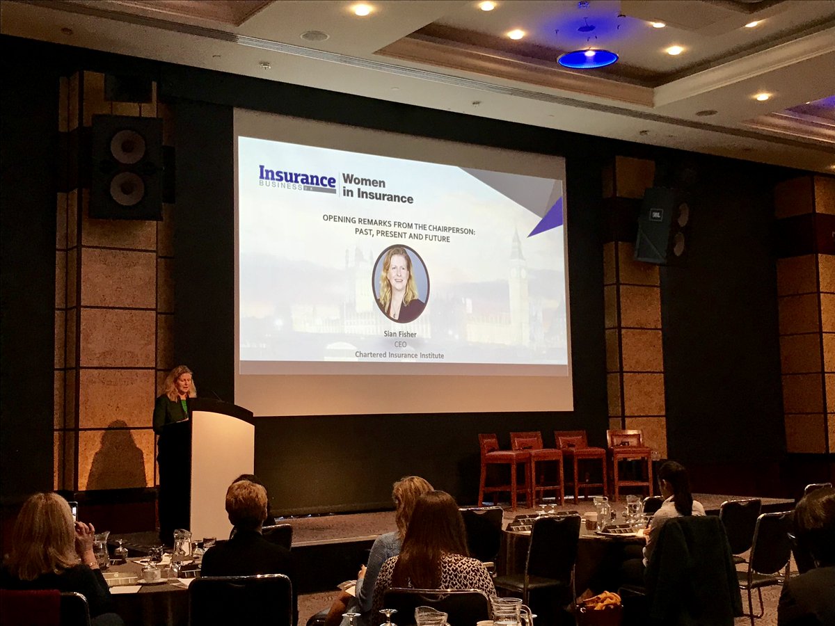 CIIGroup's tweet photo. Our CEO, Sian Fisher, opening #WomenInInsuranceUK today with a reflection of female leadership in the insurance profession https://t.co/zQcnOJOEXx