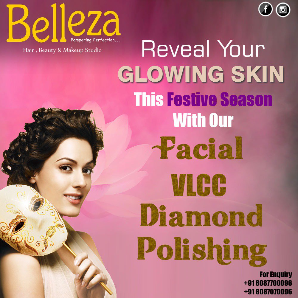 studio_belleza's tweet photo. Reveal your glowing skin this #FestiveSeason with
#VLCCDiamondPolishingFacial as it #purifies, #brightens and #polishesskin only at #BellezaStudio. This facial exfoliates #deadskincells and goes deep into the skin to #removeblackheads and #whiteheads. https://t.co/Yt5Py2TYdH
