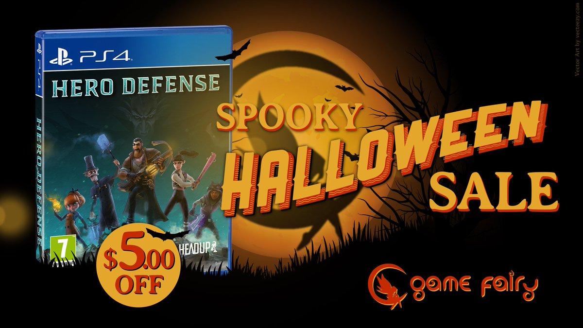 gamefairy_io's tweet image. Are you ready for our spooky #Halloween Sale?!? Grab your copy of #HeroDefense for your #PS4 at $5 off till November 4th: gamefairy.io/product/hero-d… #HalloweenSale #Sale #TrickOrTreat #GameFairyExclusive #PlayStation4