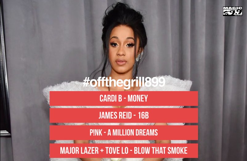 OnDemand899's tweet image. 🚨NEW MUSIC ALERT!🚨
FRESH NEW STUFF #OffTheGrill899:
✅@iamcardib 
✅@tellemjaye
✅@pink
✅ @MAJORLAZER + @tovelo 
@magic899 | to vote, visit bit.ly/Top5At5