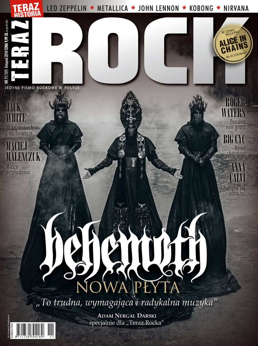Listopadowy numer od środy (31.10) w sprzedaży. W środku znajdziecie:
✔️ wkładkę o <a href="/AliceInChains/">Alice in Chains</a> 
✔️ obszerny materiał dotyczący <a href="/BehemothBand/">Behemoth</a> 

Plus artykuły/wywiady, między innymi:
💥 Kobong
💥 Jack White
💥 Big Cyc
💥 Nirvana
💥 Led Zeppelin

Zapraszamy do kiosków!