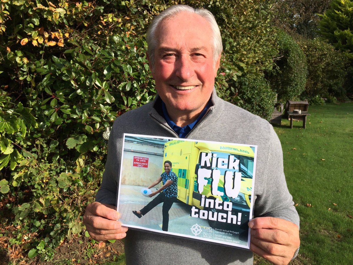 Welsh Rugby legend, Sir Gareth Edwards is supporting our Medicine Clinical Board in their fight against #flu. Make sure you get your jab and help us kick flu into touch! #VaccinesWork #beatflu #iamMCB