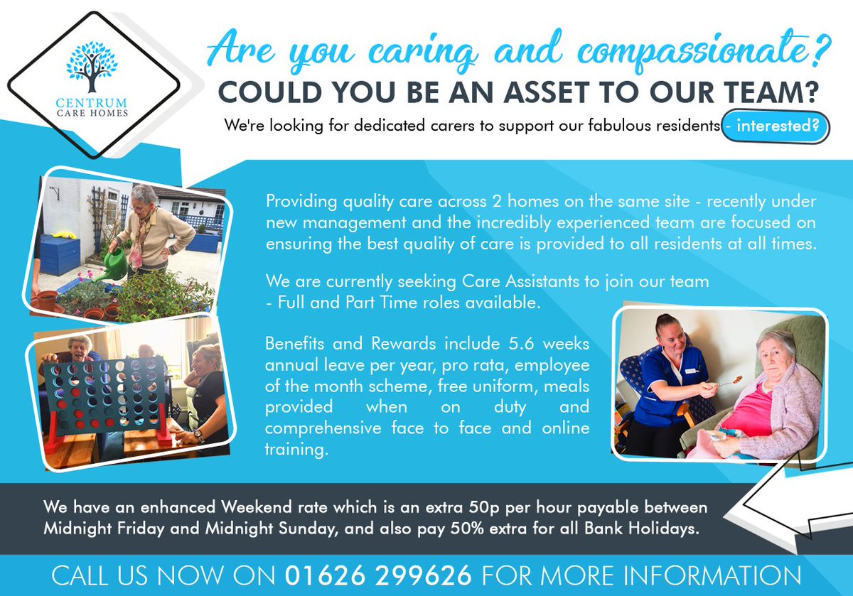 We're looking for truly caring individuals to join our vibrant team - do you know someone who fits the bill?