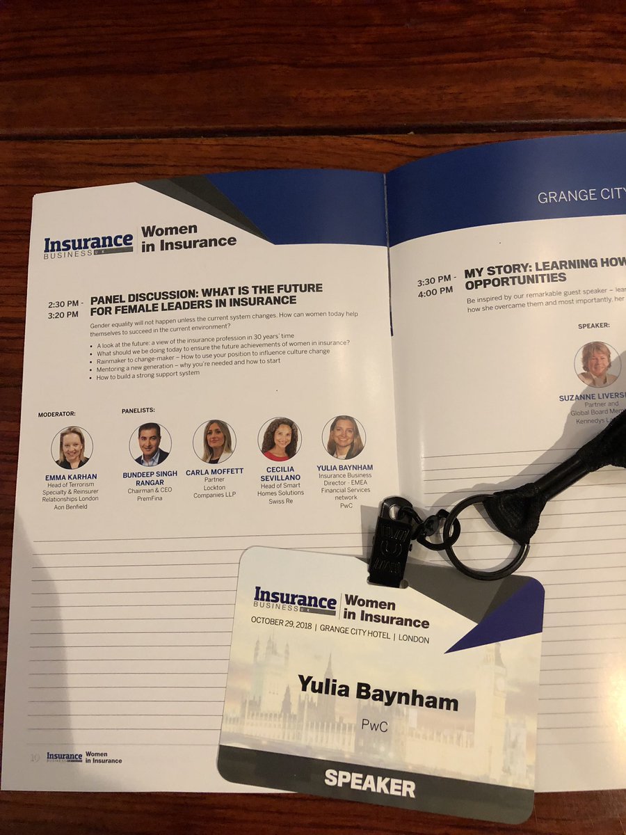 YuliaBaynham's tweet photo. Women in Insurance masterclass #WomeninInsuranceUK. Looking forward to my panel “what is the future for female leaders in insurance” https://t.co/dcmD5jcbuQ