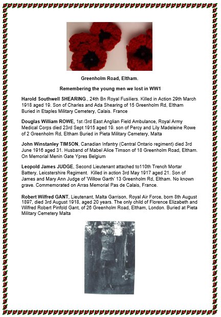 Remembering the young men we lost in WW1 from Greenholm Rd #Eltham who had families who lived in the street. What a tragedy. Parents lost an  only child and a wife lost a husband and never remarried.  They were loved sons,brothers, friends, neighbours. .#lestwefoget
