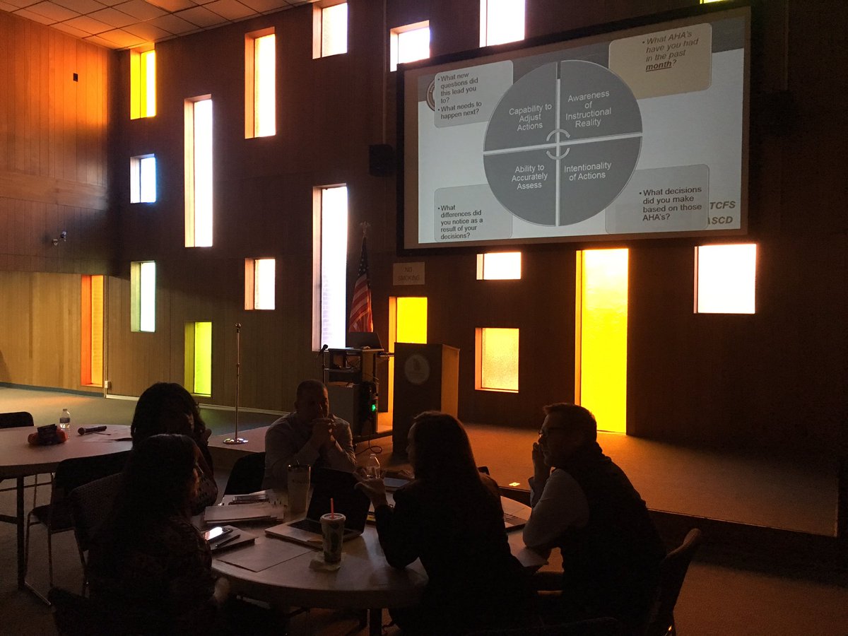 educationhall's tweet photo. How about my peeps in @GriffinSpalding focused on Reflective Practice this morning? Use that essential tool, the Reflective Cycle, to guide our conversations and enlighten our thinking! #ChurchLights https://t.co/w1C11LTGqq