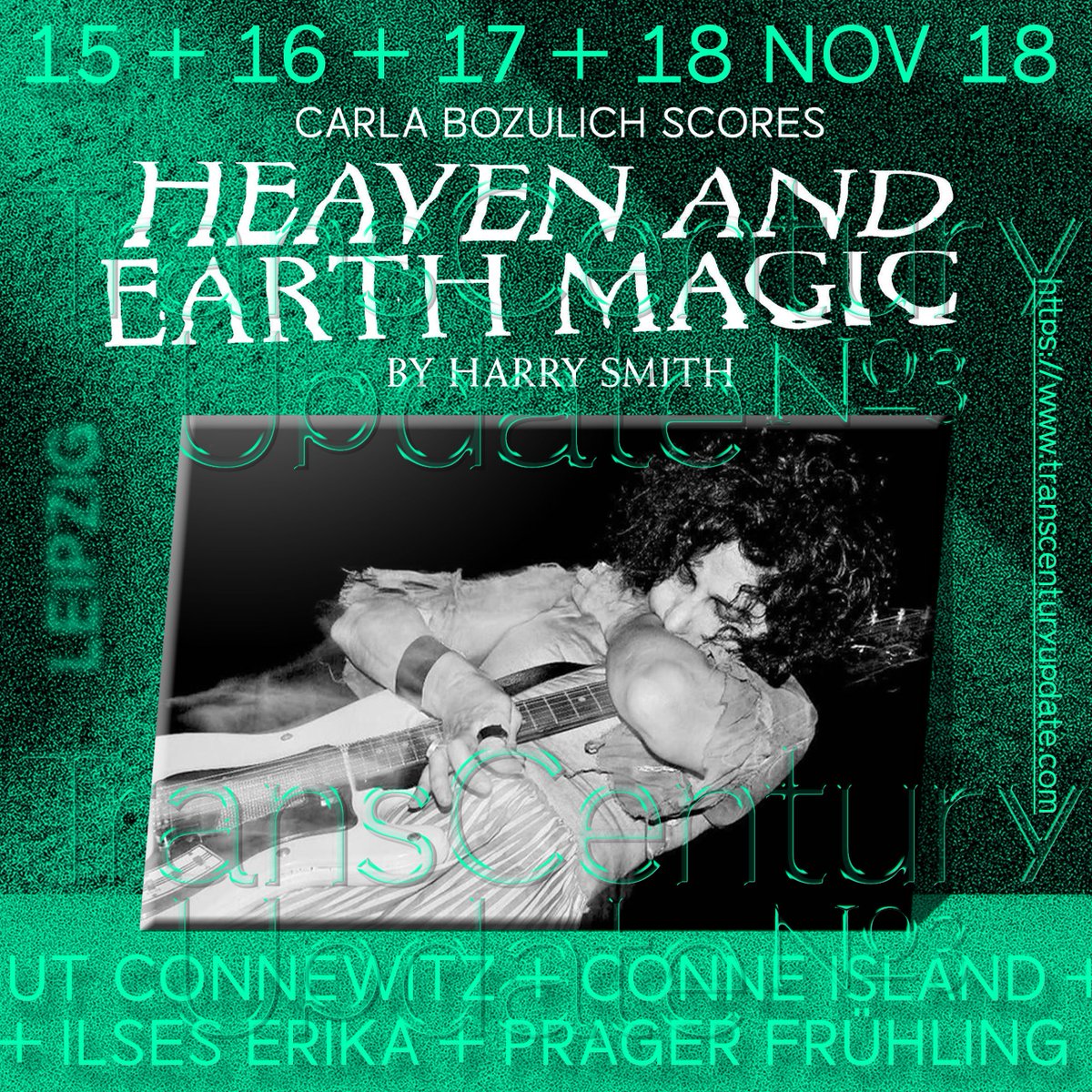 TransCentury_Up's tweet photo. Line-Up Addition: @carlabozulich is scoring "Heaven And Earth Magic" by Harry Smith on the 15th of November at @utconnewitz // The Show is free for Festival-Pass Holders! https://t.co/ISwkH1itGj