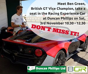 The <a href="/BenGreenRacing/">Ben Green Racing</a> will be on Sun Street, outside Duncan Phillips Ltd on Saturday. Come say Hello....