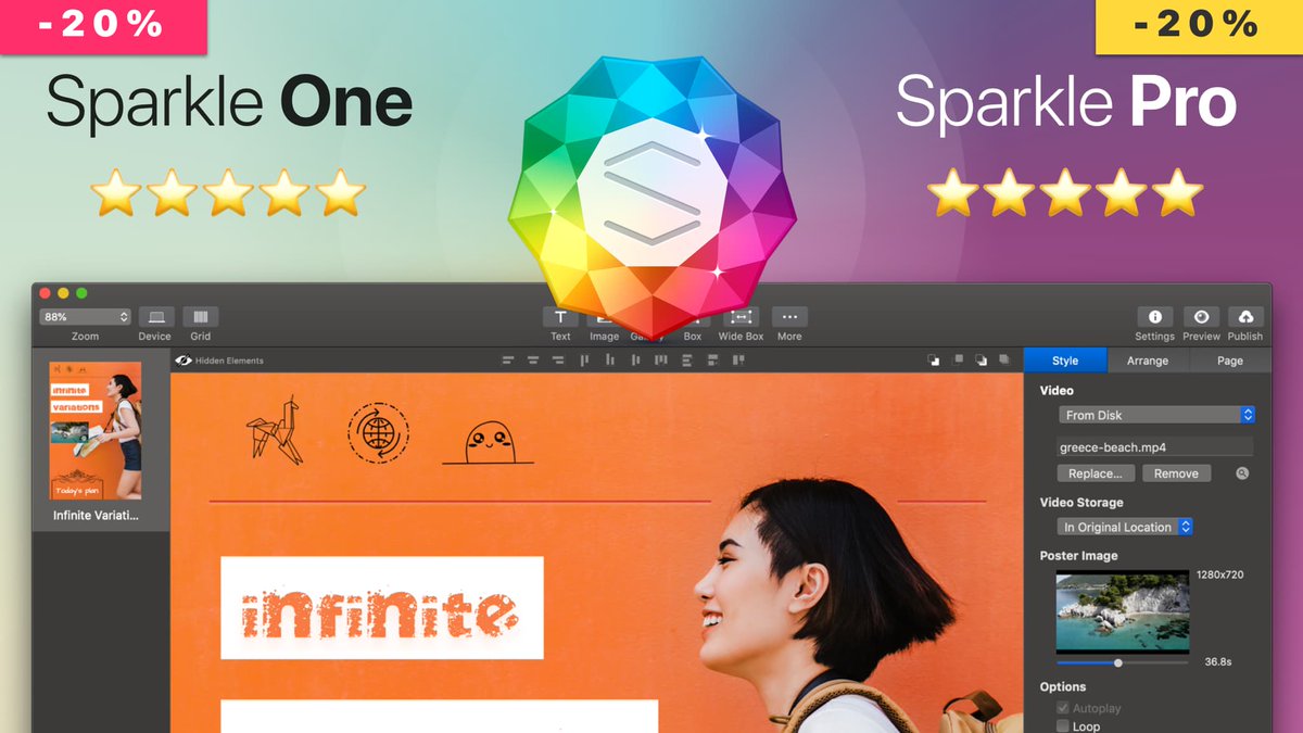 Get 20% off the amazing web design app Sparkle (all versions), only at Creatable: creatable.co 🎉