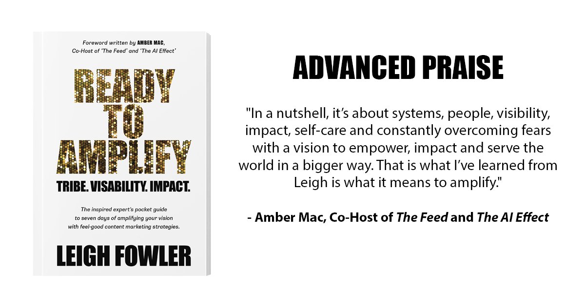 leeleefowler's tweet photo. I am honoured that @ambermac has written the foreword of my book, #ReadytoAmplify. She exemplifies #KnowLikeTrust. I am equally excited that I get to interview her about her journey on #InternationalAuthorsDay November 1 via Facebook Live at 10AM EST: https://t.co/TrRrqXfrF8 https://t.co/iiMao68sHC