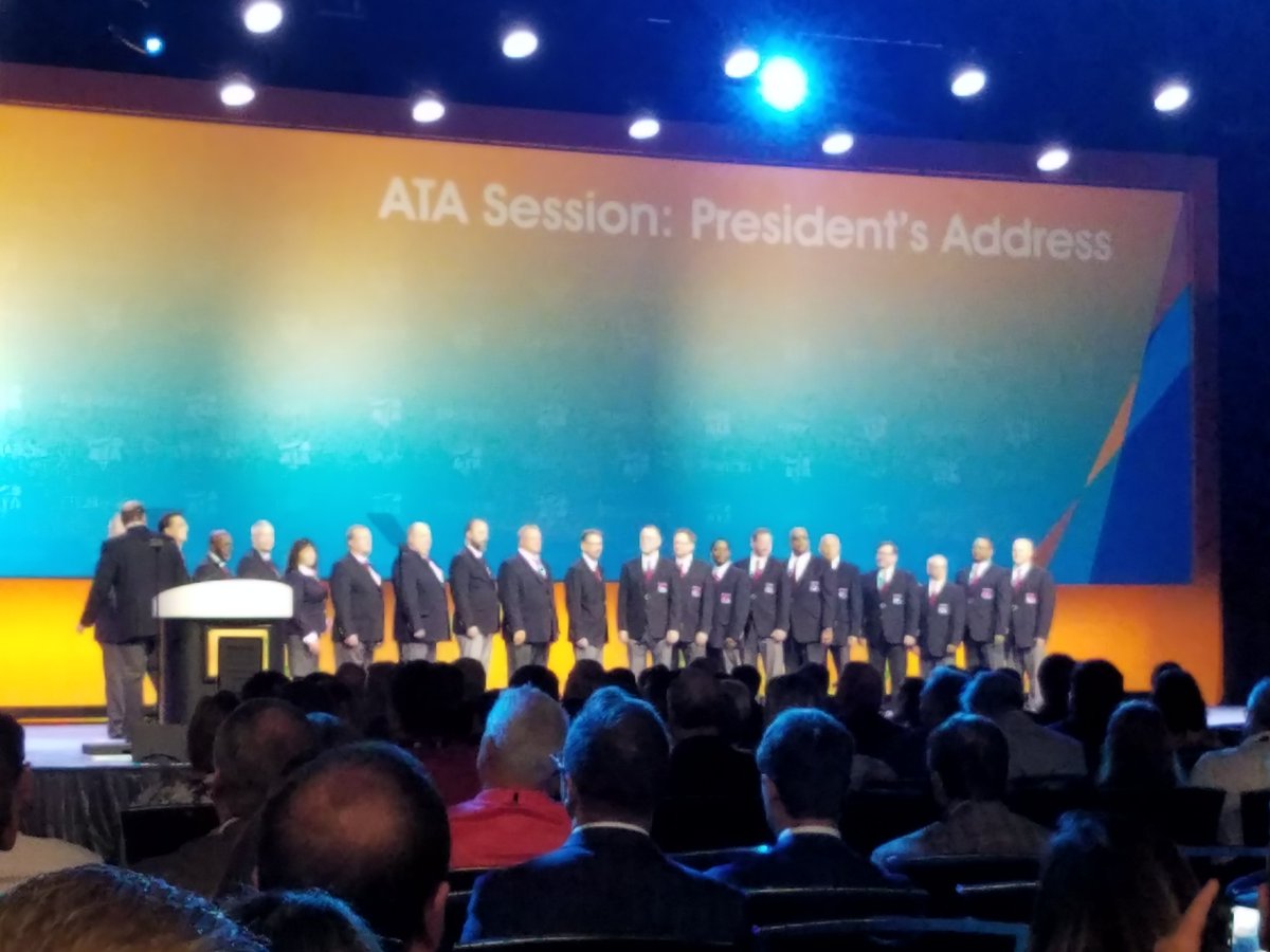 BigEdBurns's tweet photo. #roadteamcaptains recognized at #ATAmce18 well deserved https://t.co/8UhEmbRXSP
