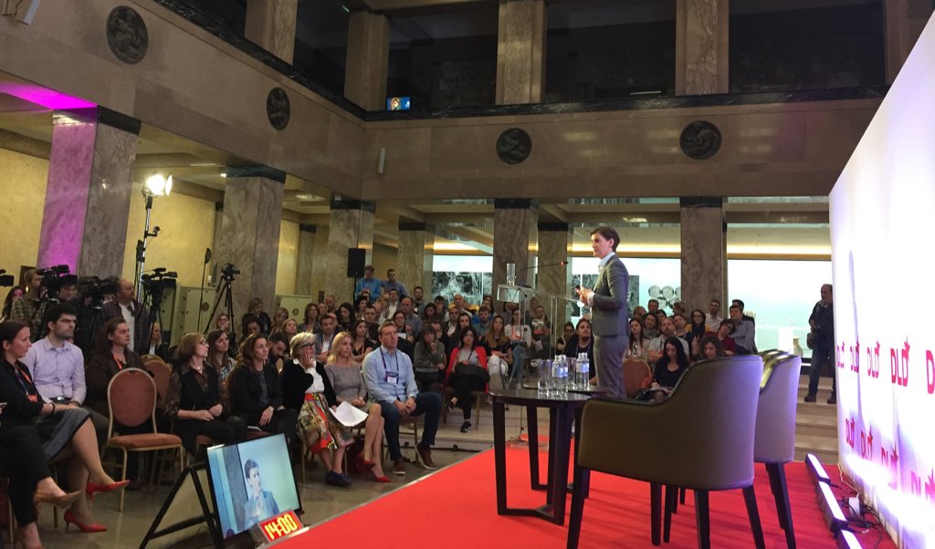 burda_news's tweet photo. Welcome to #DLDbelgrade! Serbian prime minister @anabrnabic and DLD founder Steffi Czerny @dldconference https://t.co/3skvf9nDzc